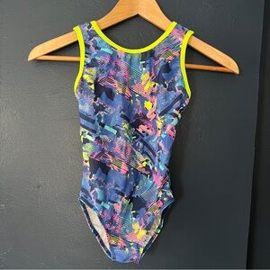 Destira Colorful Abstract Print Gymnastics Leotard